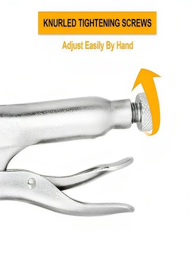 ZIODIC Curved Jaw Locking Pliers, 10" Curved Jaw Pliers- Carbon Steel Vise Grips - Hardened Milled Jaws for Maximum Grip - Classic Trigger Release - Image 3